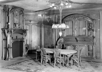 Jugendstil-Esszimmer, 1903-06 (sw Foto)